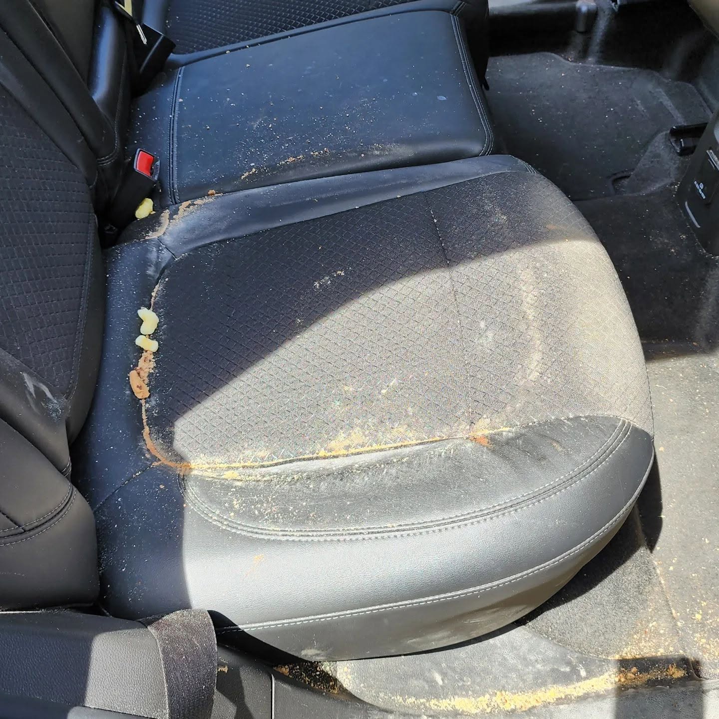 Vehicle seat before detailing